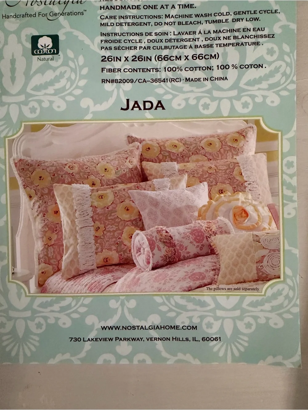 NIP Dena Home Jada Floral Euro Shams (2) Cottage core Granny Shabby Chic 26 X 26